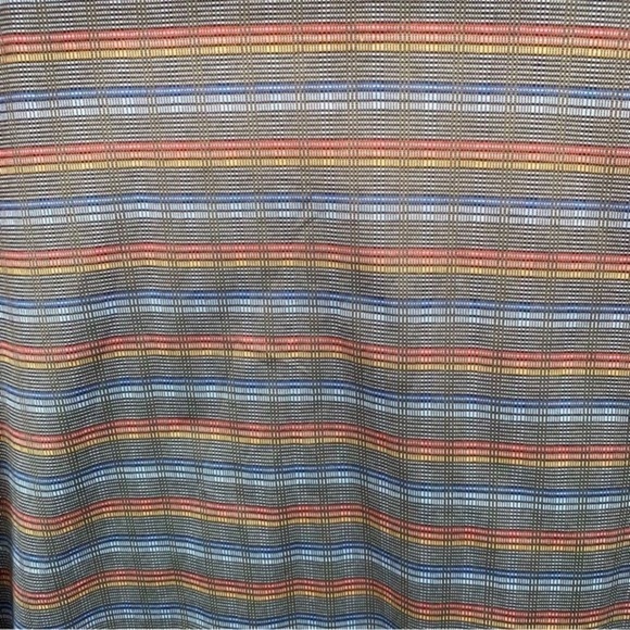 Bugatchi Uomo Brown Multicolour Geometric Check Stripes Short Sleeve Polo sz S - Picture 6 of 7